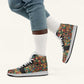 African American Quilt Inspired High Sneakers AJ1 Freedom Quilt Symbolic Patchwork