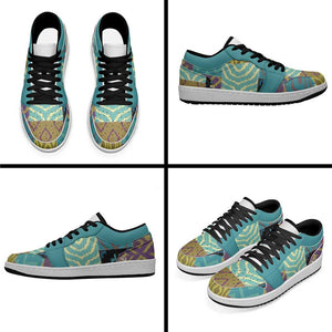 African American Quilt Inspired Low Sneakers Cultural Heritage Ethnic Quilt Pattern