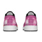 African American Quilt Inspired Low Sneakers Wild Animal Skin African Pink Tribal Elements