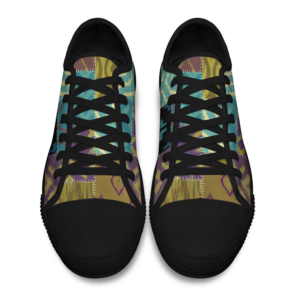 African American Quilt Inspired Low Top Shoes Cultural Heritage Ethnic Quilt Pattern