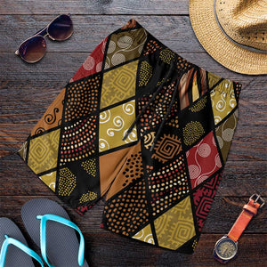 African American Quilt Inspired Shorts for Men Ethnic Bohemian Rhombus Patchwork