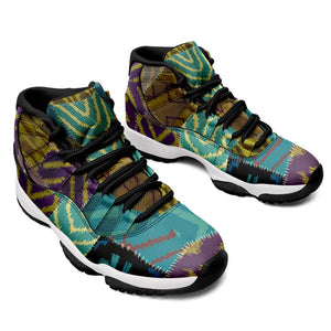 African American Quilt Inspired Sneakers J11 Cultural Heritage Ethnic Quilt Pattern