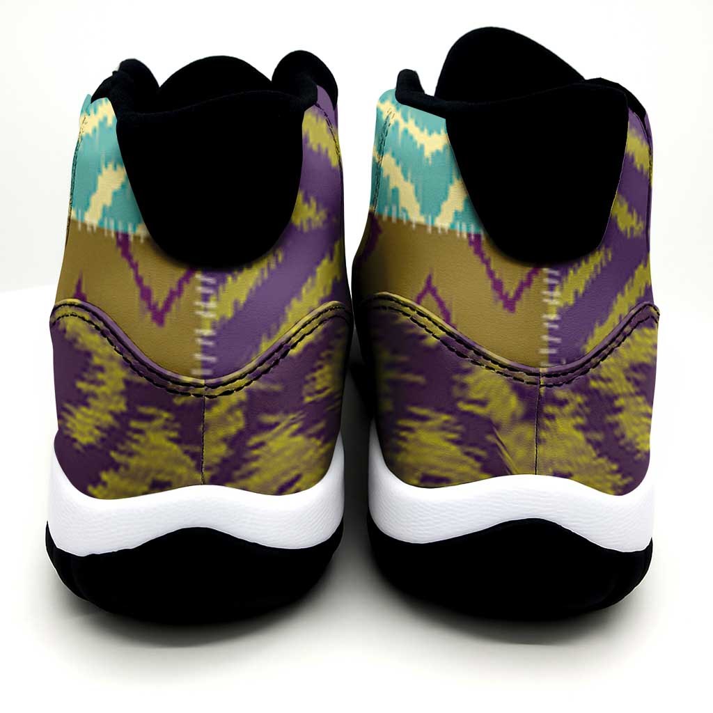 African American Quilt Inspired Sneakers J11 Cultural Heritage Ethnic Quilt Pattern