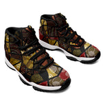 African American Quilt Inspired Sneakers J11 Ethnic Bohemian Rhombus Patchwork