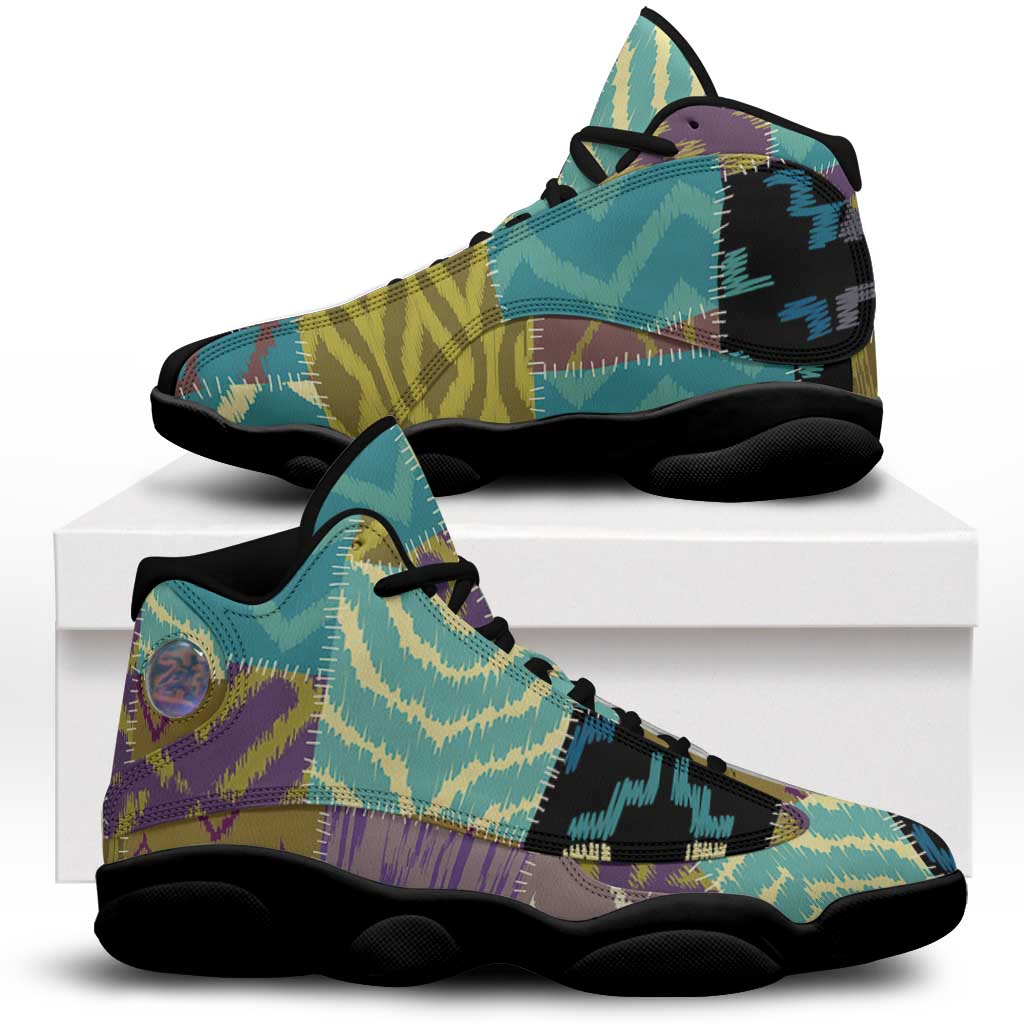 African American Quilt Inspired Sneakers J13 Cultural Heritage Ethnic Quilt Pattern