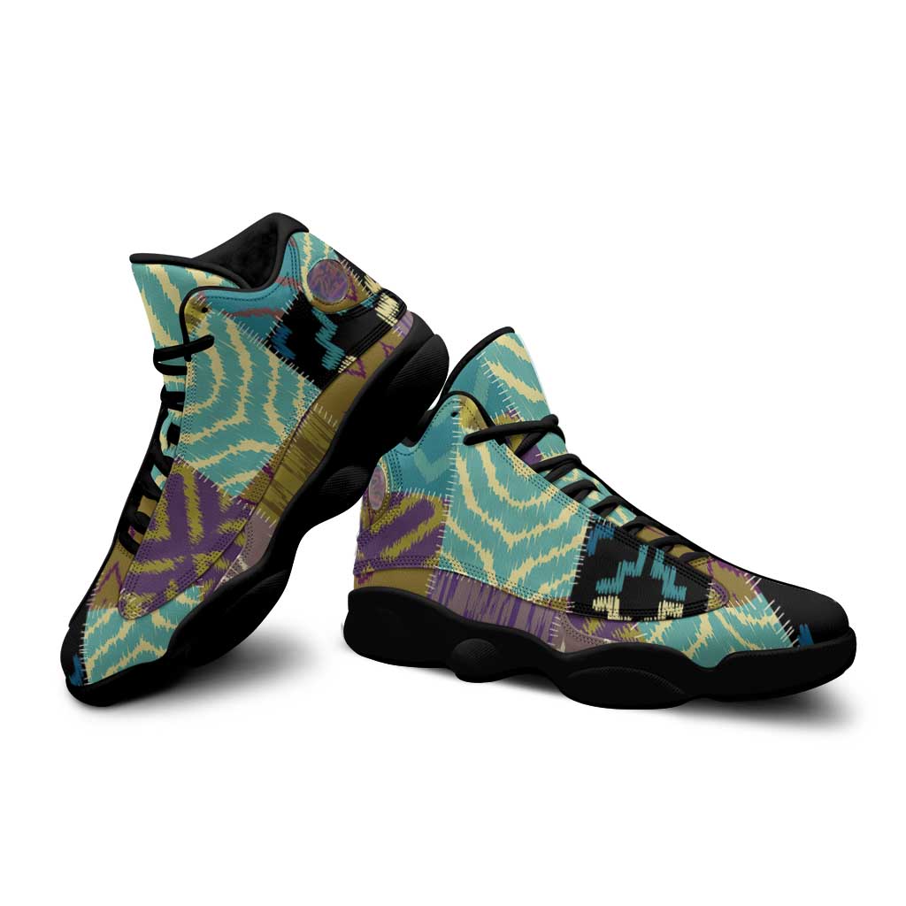 African American Quilt Inspired Sneakers J13 Cultural Heritage Ethnic Quilt Pattern