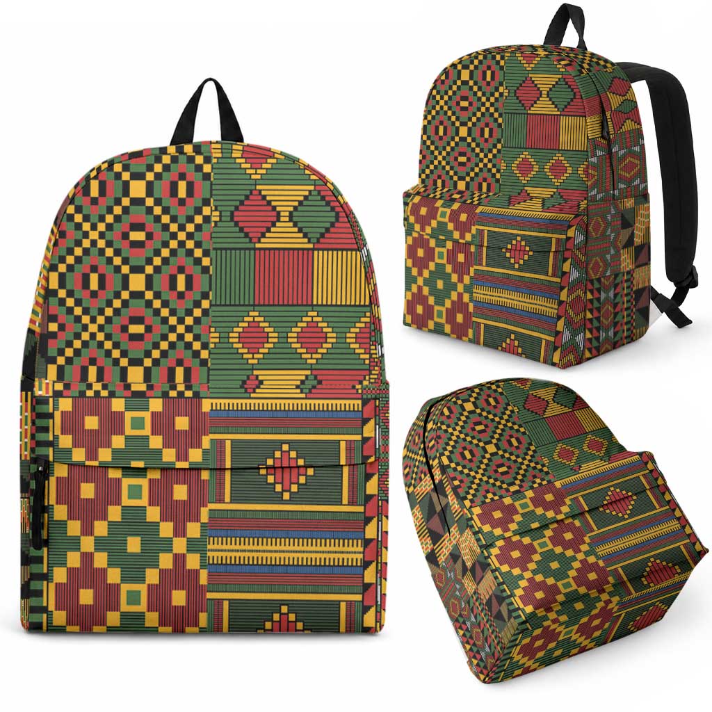 African American Quilt Kente Fusion Backpack Version 2