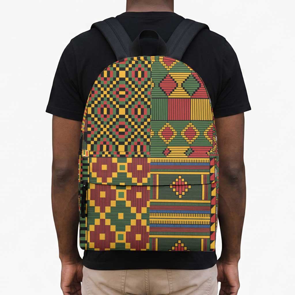 African American Quilt Kente Fusion Backpack Version 2