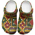 African American Quilt Kente Fusion Clogs Shoes Version 2