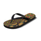 African American Quilt Kente Fusion Flip Flops Version 2