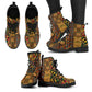 African American Quilt Kente Fusion Leather Boots Version 1