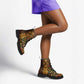 African American Quilt Kente Fusion Leather Boots Version 1
