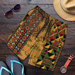 African American Quilt Kente Fusion Shorts for Men Version 1
