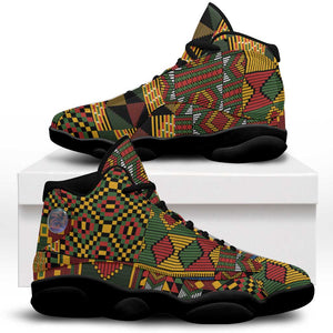 African American Quilt Kente Fusion Sneakers J13 Version 2