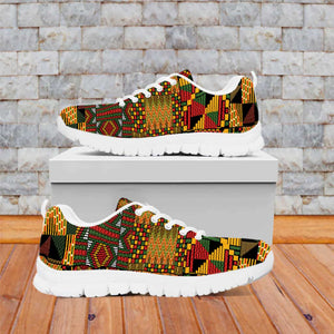 African American Quilt Kente Fusion Sneakers Version 1