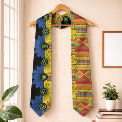 African Ethnic Kitenge Ankara Style Graduation Stole