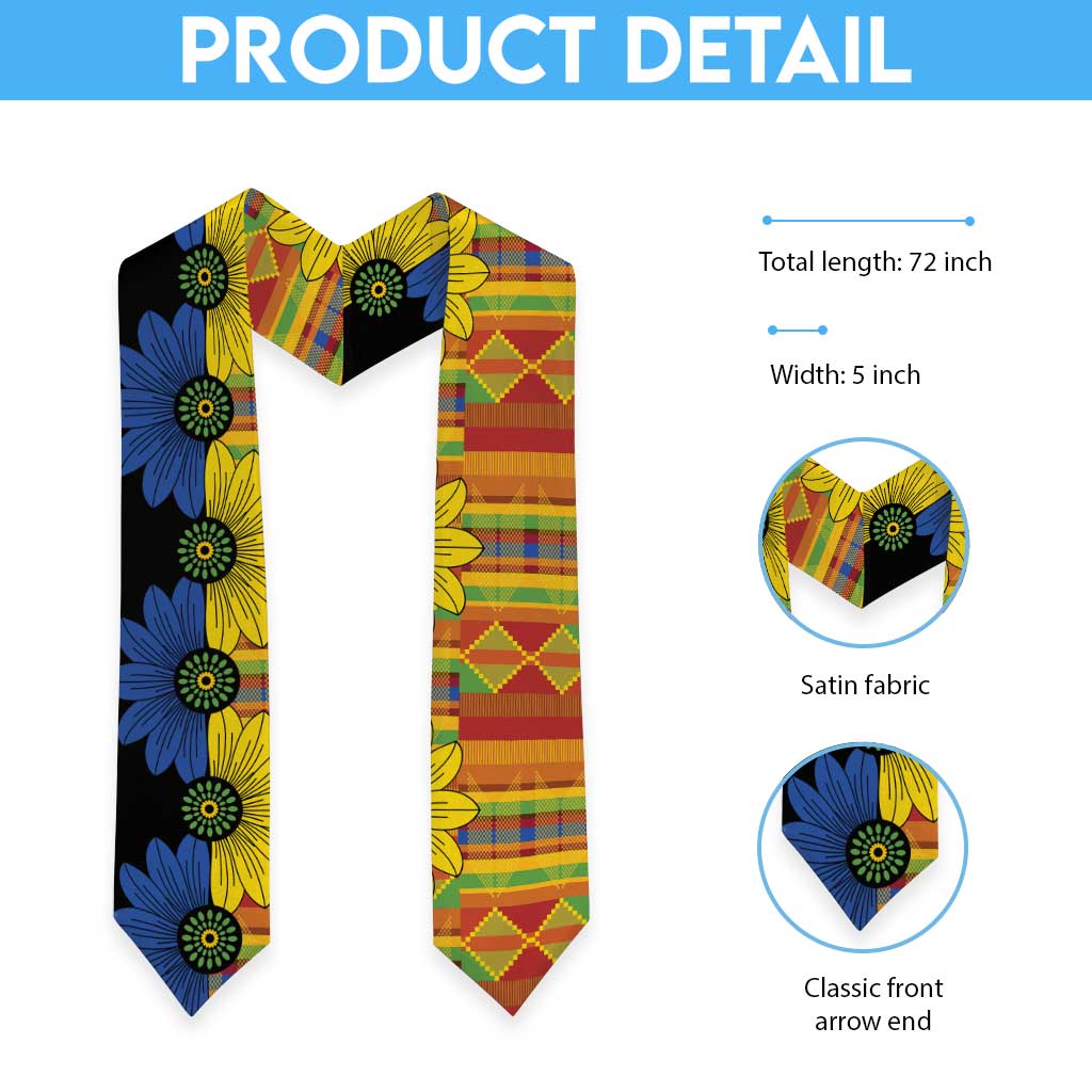 African Ethnic Kitenge Ankara Style Graduation Stole