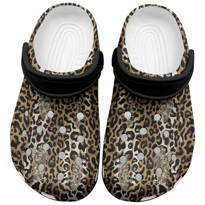 African Leopard Skin Pattern Clogs Shoes - African Pride