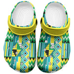 African Nkyinkyin Kente Pattern Clogs Shoes - African Pride