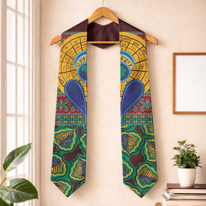 African Pattern Traditional Kanga Style Graduation Stole