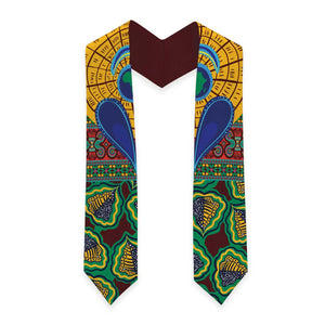 African Pattern Traditional Kanga Style Graduation Stole