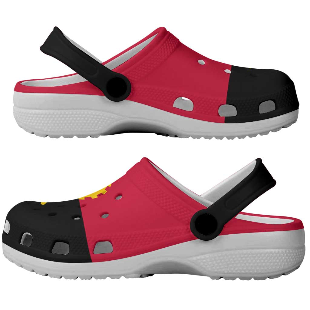 African Proud Angola Flag Clogs Shoes - African Pride