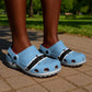African Proud Botswana Flag Clogs Shoes - African Pride
