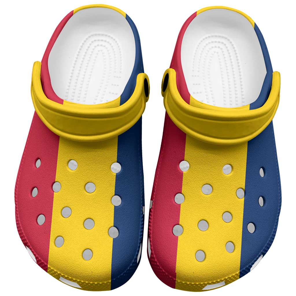 African Proud Chad Flag Clogs Shoes - African Pride