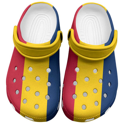 African Proud Chad Flag Clogs Shoes - African Pride