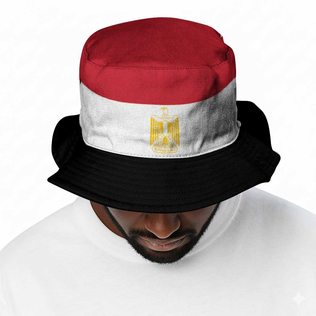 African Proud Egypt Flag Bucket Hat