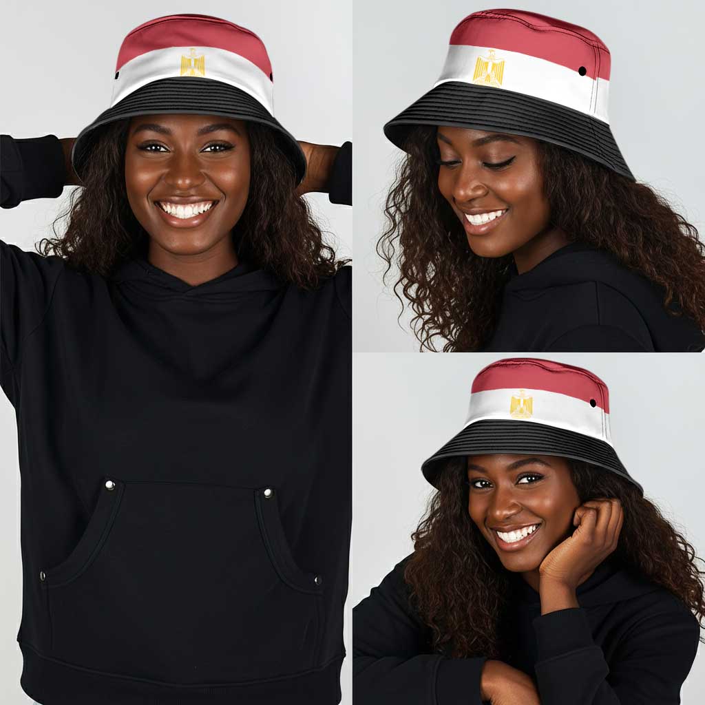 African Proud Egypt Flag Bucket Hat