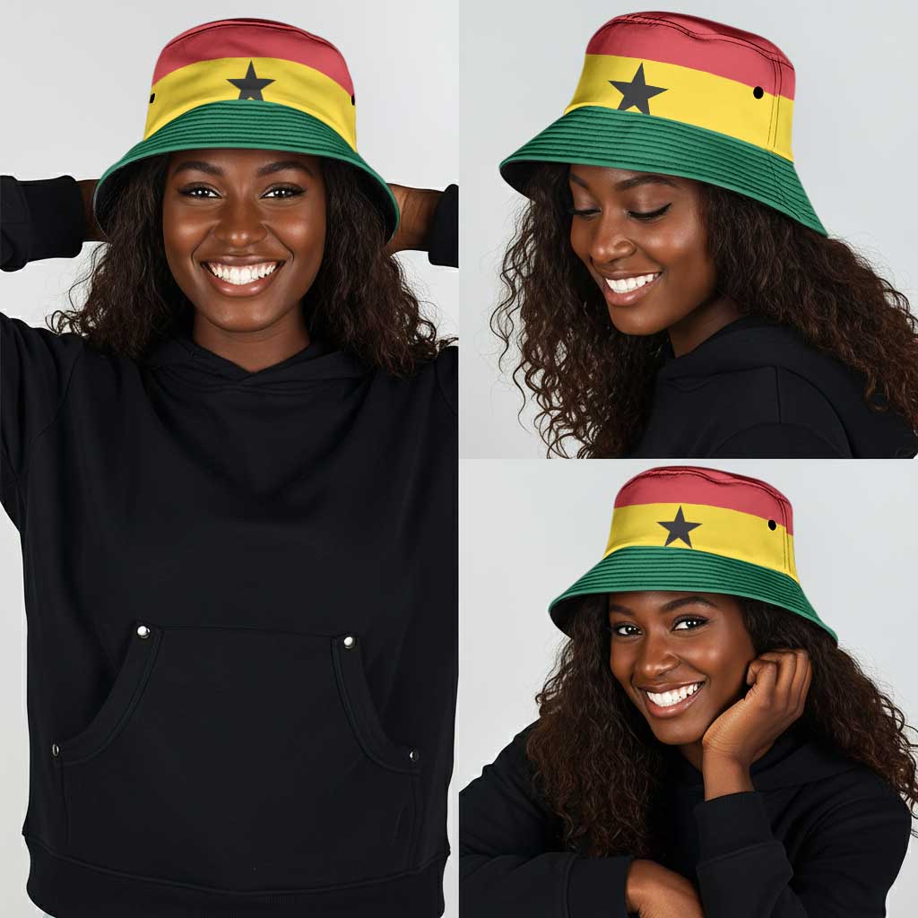 African Proud Ghana Flag Bucket Hat