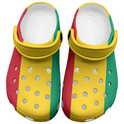 African Proud Guinea Flag Clogs Shoes - African Pride