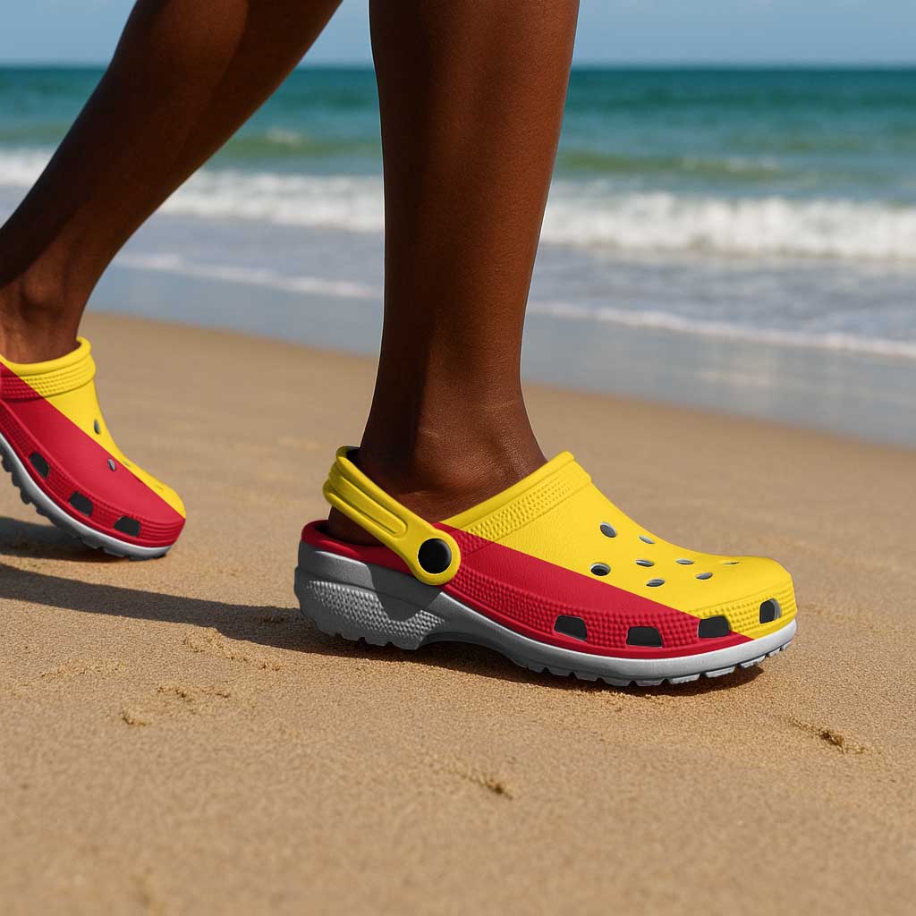 African Proud Guinea Flag Clogs Shoes - African Pride