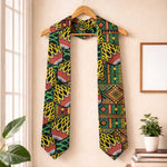 African Tribal Geometric Mixed Kanga Pattern Graduation Stole