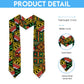 African Tribal Geometric Mixed Kanga Pattern Graduation Stole