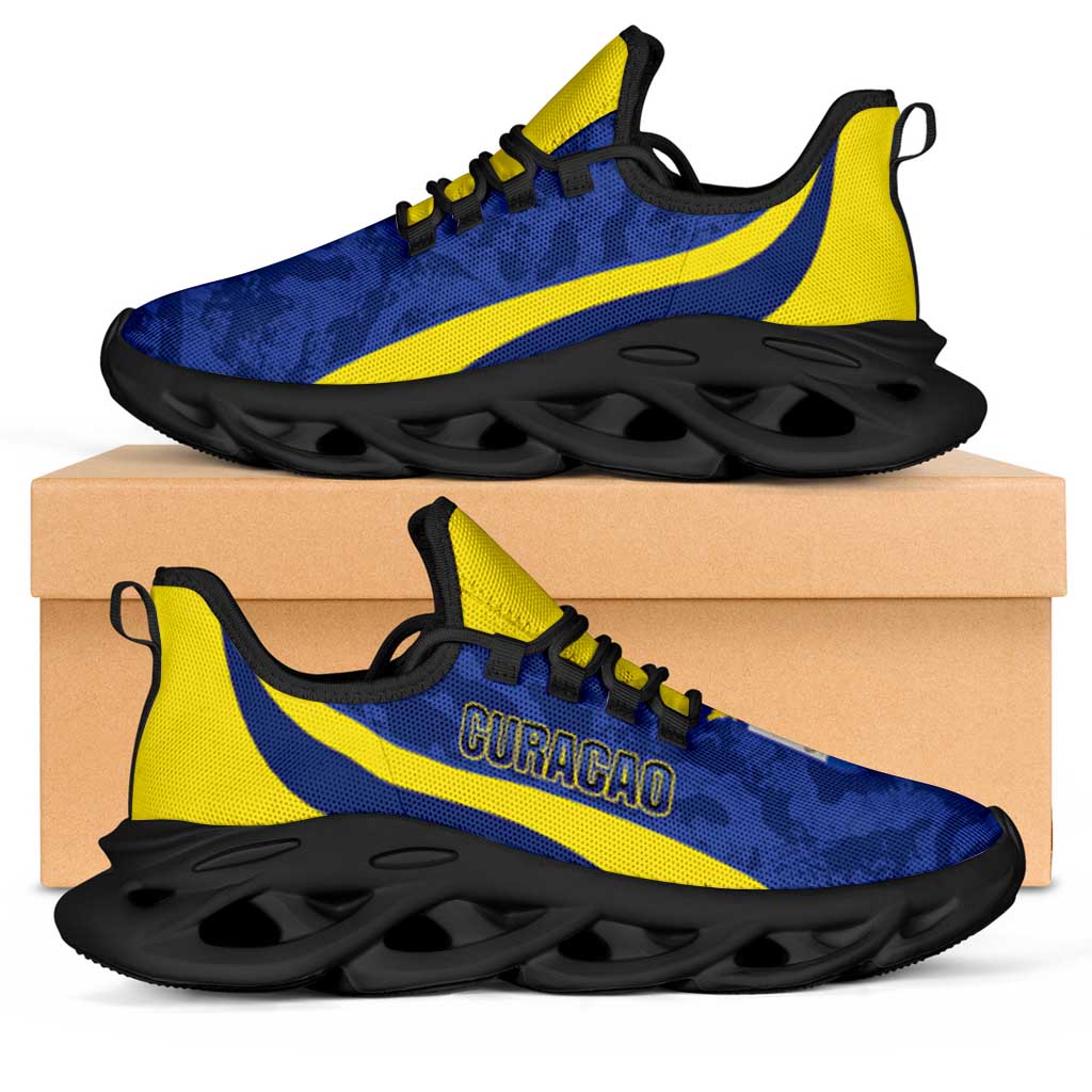 Afro Curacao 2026 Football Clunky Sneakers Go Blue Wave Grunge Curve Stylized - African Pride