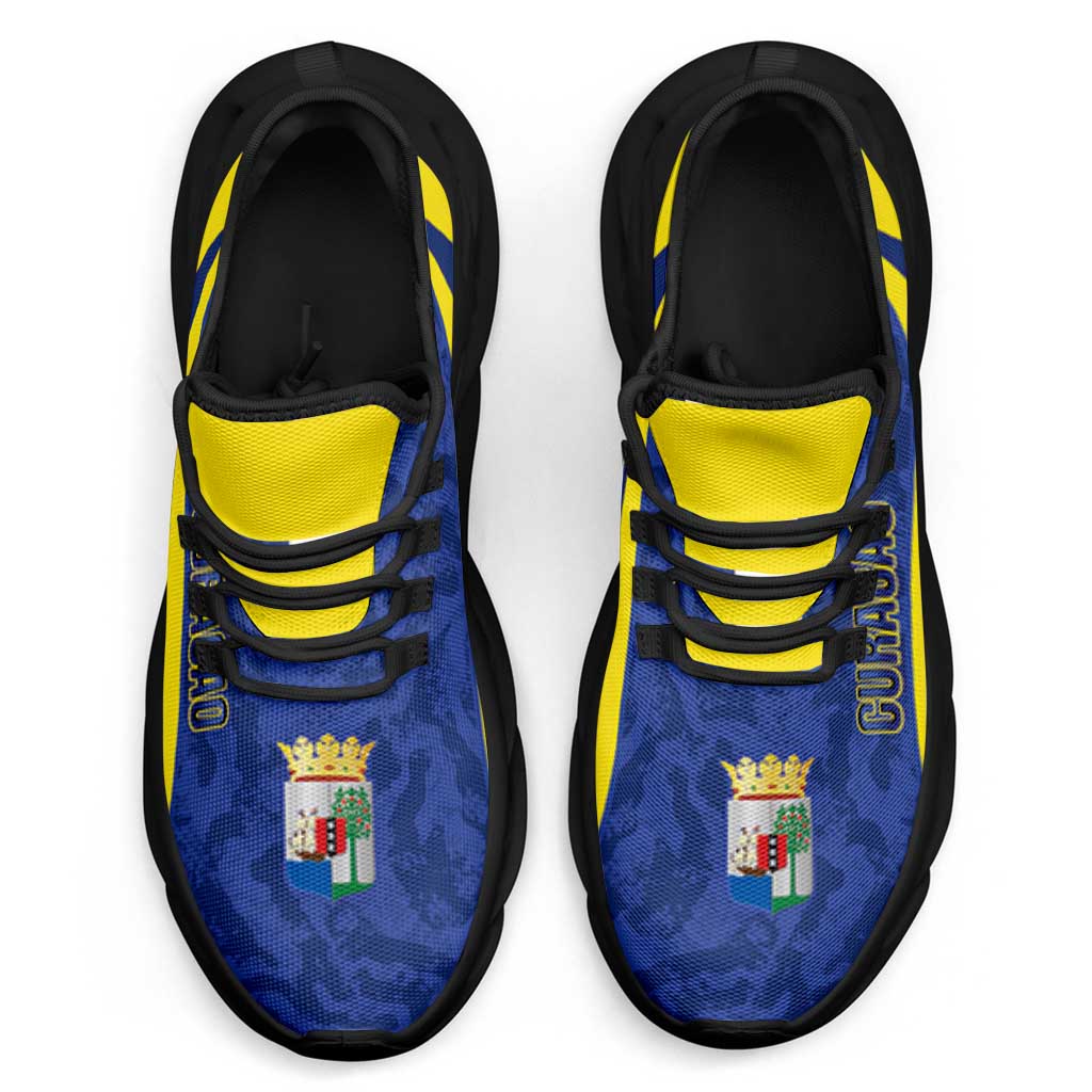 Afro Curacao 2026 Football Clunky Sneakers Go Blue Wave Grunge Curve Stylized - African Pride