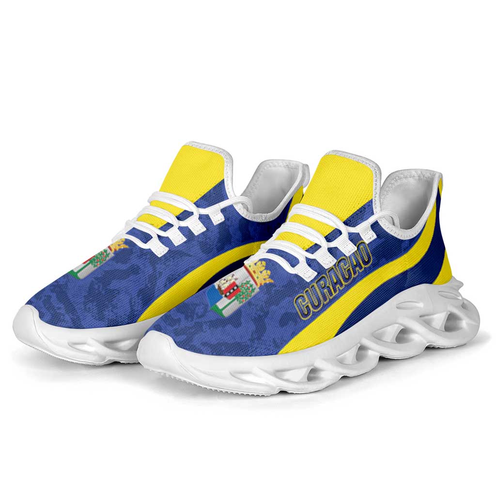 Afro Curacao 2026 Football Clunky Sneakers Go Blue Wave Grunge Curve Stylized - African Pride