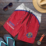 Afro-Haitians Football Pride Shorts for Men Les Grenadiers Veve Vodou Red Version - African Pride