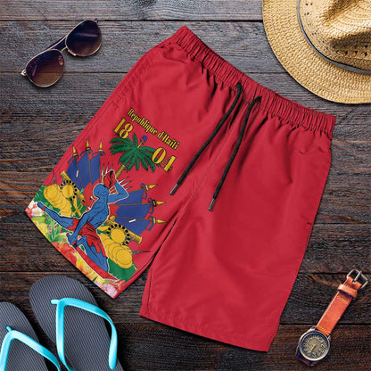 Afro-Haitians Independence Day Shorts for Men Le Marron Inconnu Unity Makes Strength - African Pride