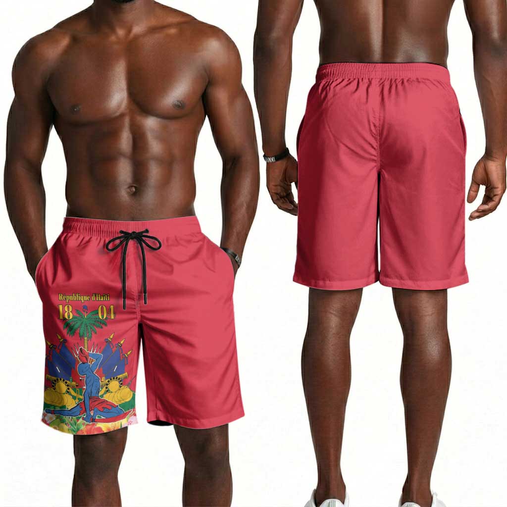 Afro-Haitians Independence Day Shorts for Men Le Marron Inconnu Unity Makes Strength - African Pride
