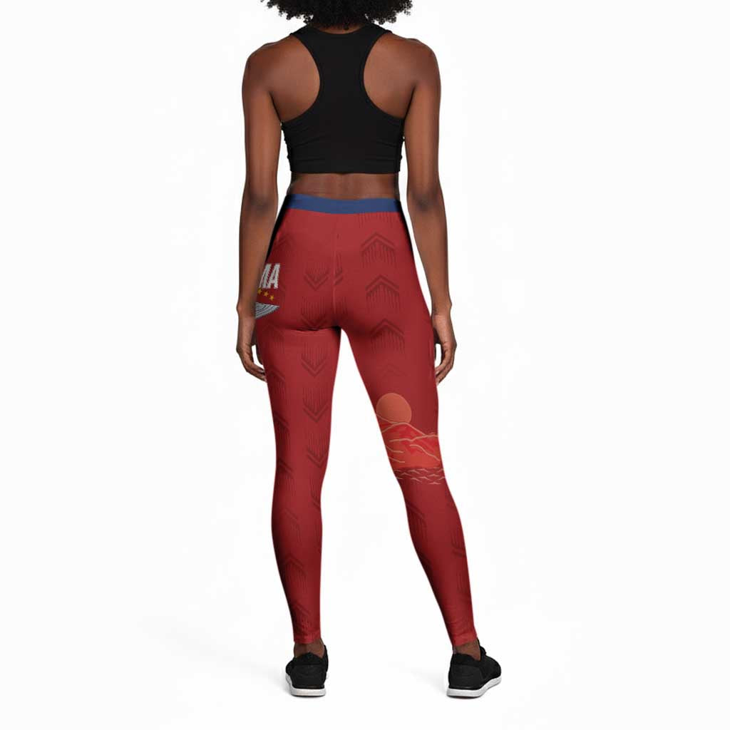 Afro-Panama Football 2026 Leggings La Marea Roja Making History - African Pride