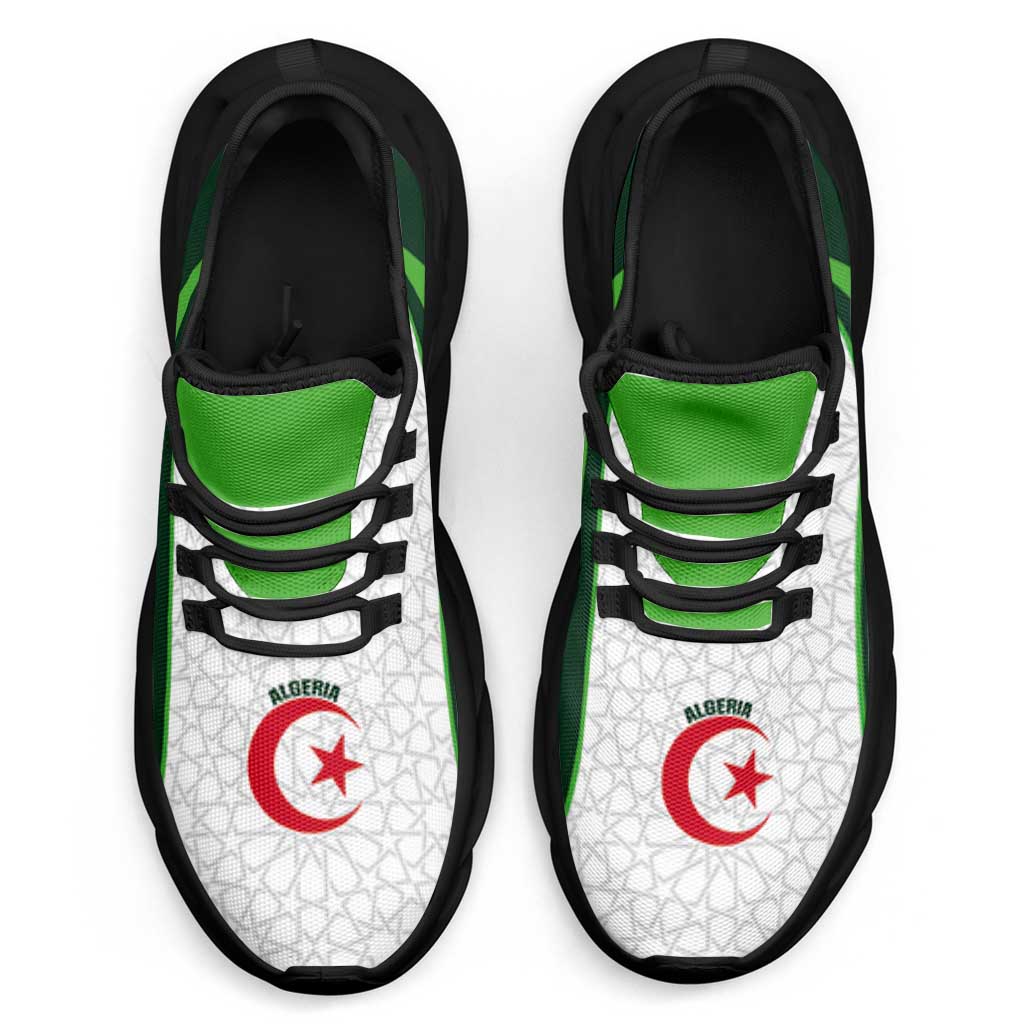 Algeria 2026 Football Clunky Sneakers Go Greens Islamic Pattern Curve Stylized - African Pride