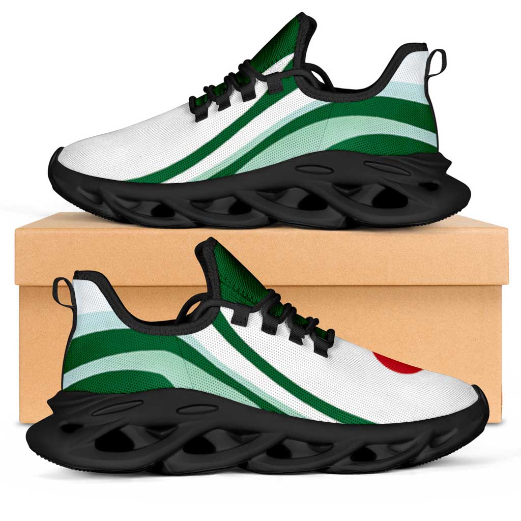 Algeria Football Clunky Sneakers Flag-Inspired Curve Style