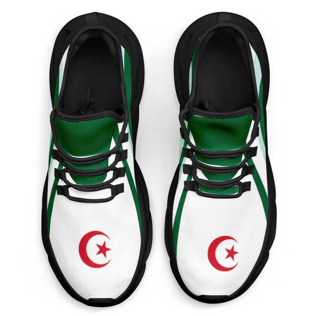 Algeria Football Clunky Sneakers Flag-Inspired Curve Style