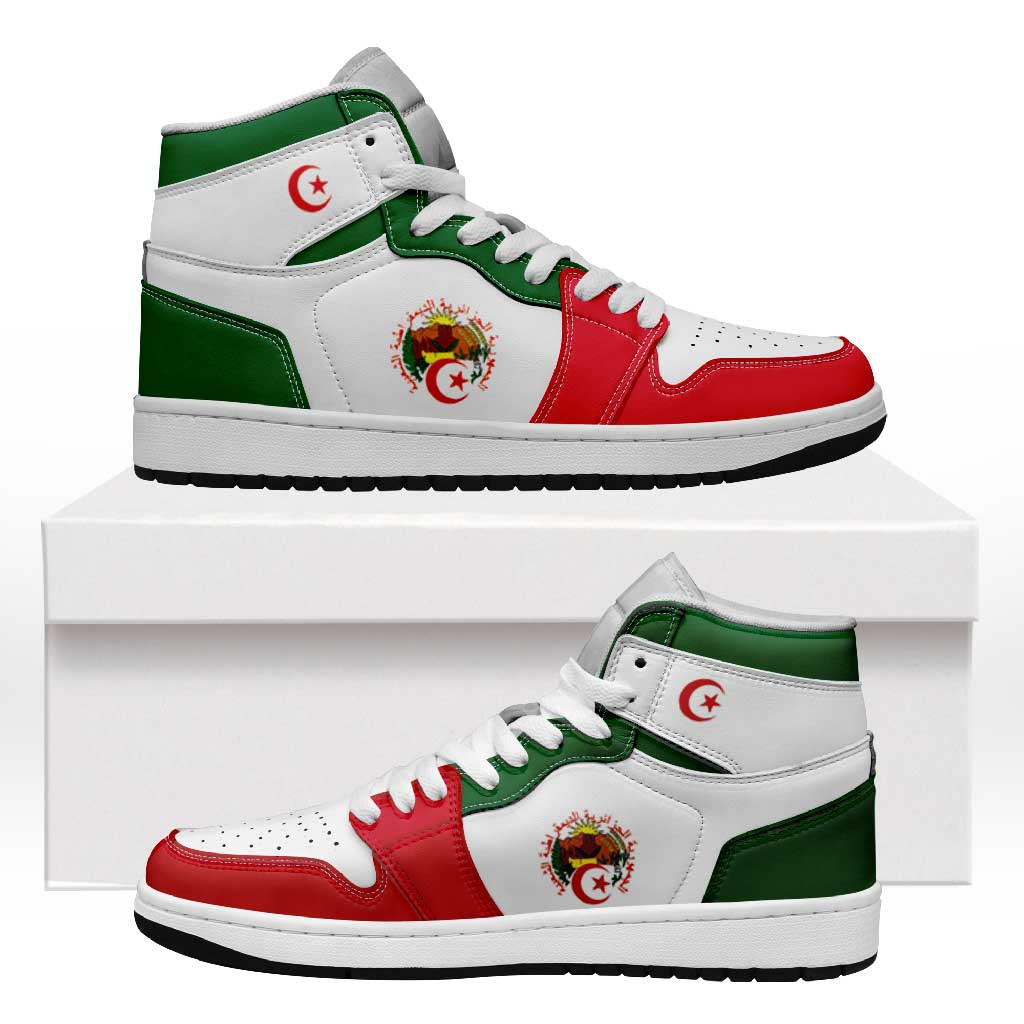 Algeria High Sneakers AJ1 Classic National Flag Style - African Pride