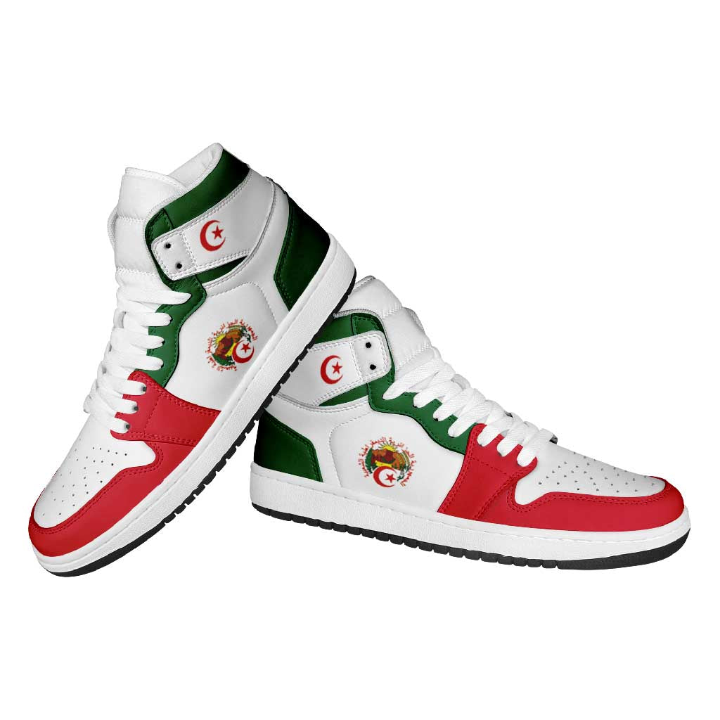 Algeria High Sneakers AJ1 Classic National Flag Style - African Pride
