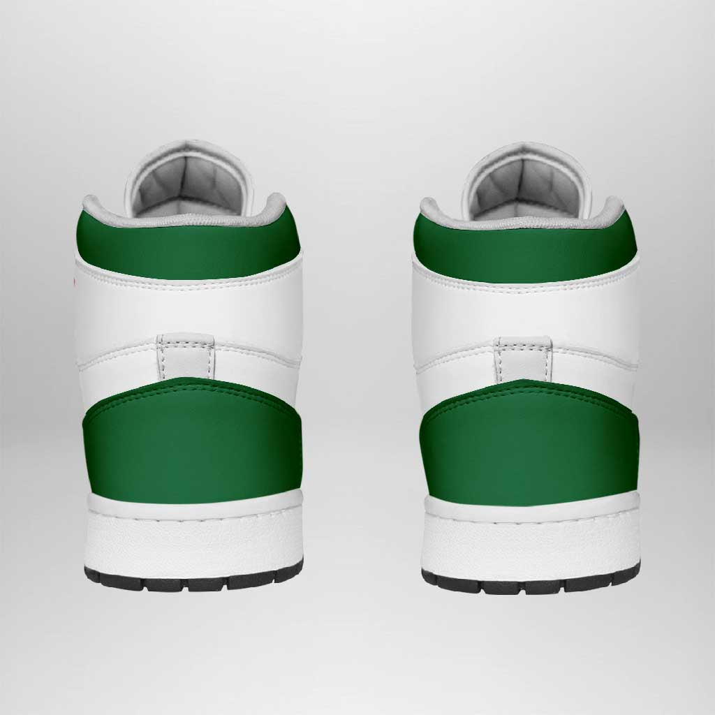 Algeria High Sneakers AJ1 Classic National Flag Style - African Pride