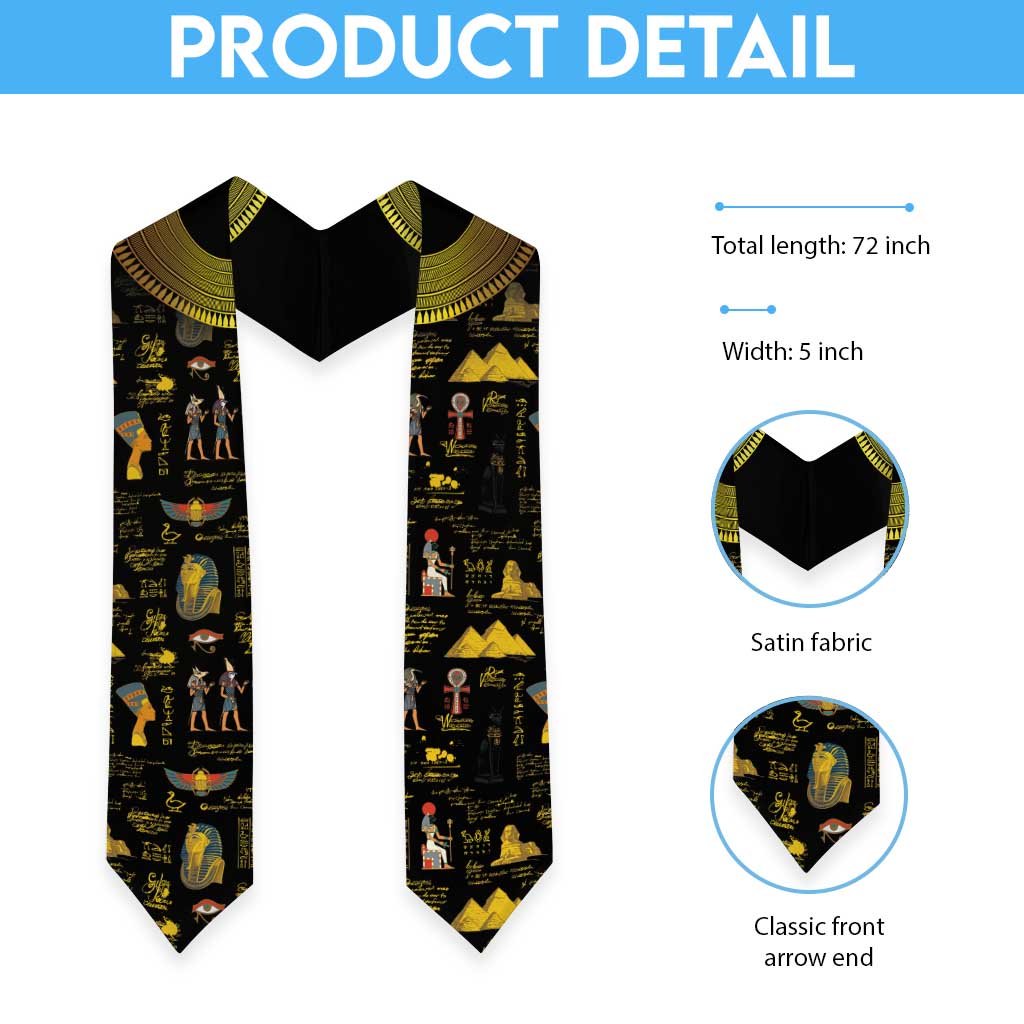 Ancient Egypt and Hieroglyphs Graduation Stole